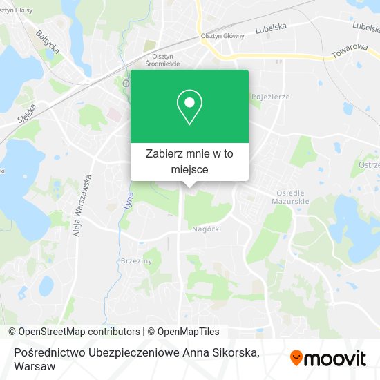 Mapa Pośrednictwo Ubezpieczeniowe Anna Sikorska