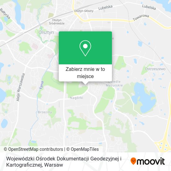 Mapa Wojewódzki Ośrodek Dokumentacji Geodezyjnej i Kartograficznej