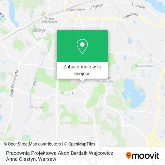 Mapa Pracownia Projektowa Akon Berdzik-Wajcowicz Anna Olsztyn