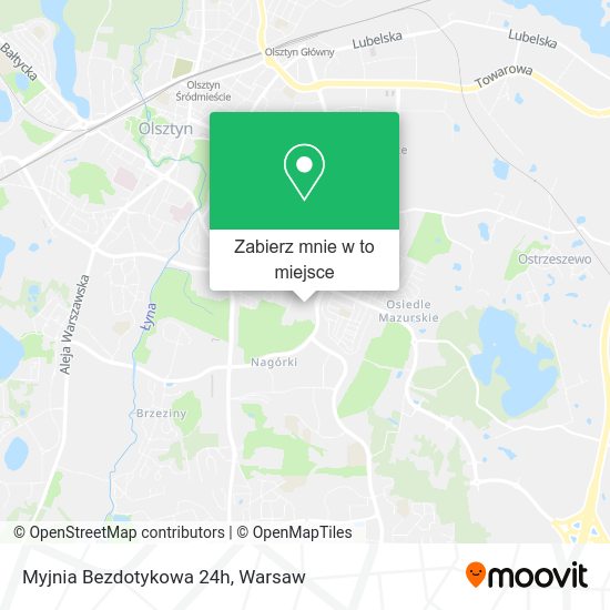 Mapa Myjnia Bezdotykowa 24h