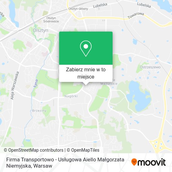 Mapa Firma Transportowo - Usługowa Aiello Małgorzata Niemyjska