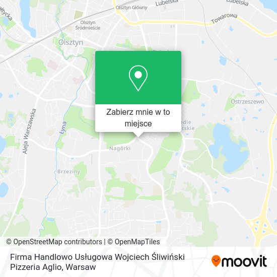 Mapa Firma Handlowo Usługowa Wojciech Śliwiński Pizzeria Aglio