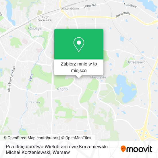 Mapa Przedsiębiorstwo Wielobranżowe Korzeniewski Michał Korzeniewski