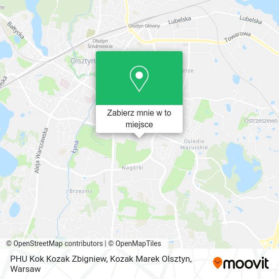 Mapa PHU Kok Kozak Zbigniew, Kozak Marek Olsztyn