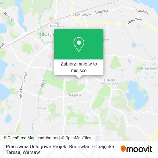 Mapa Pracownia Usługowa Projekt Budowlane Chajęcka Teresa