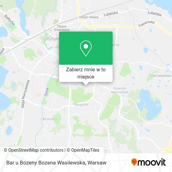 Mapa Bar u Bozeny Bozena Wasilewska