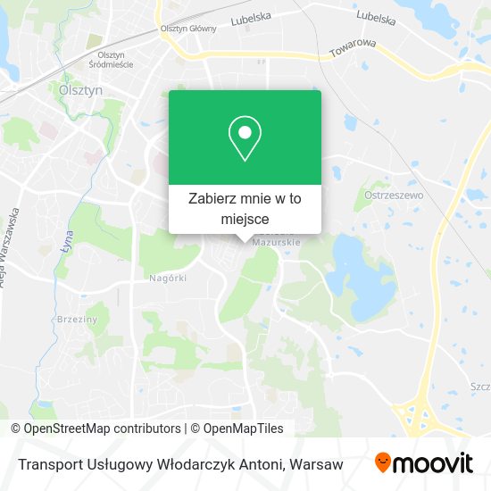 Mapa Transport Usługowy Włodarczyk Antoni