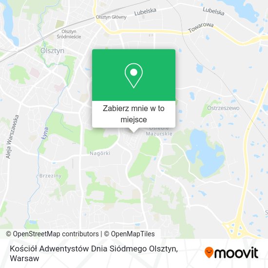 Mapa Kościół Adwentystów Dnia Siódmego Olsztyn