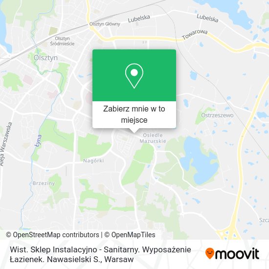 Mapa Wist. Sklep Instalacyjno - Sanitarny. Wyposażenie Łazienek. Nawasielski S.