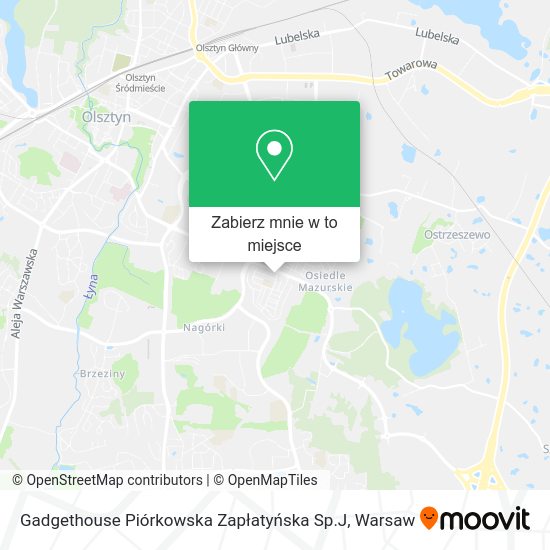 Mapa Gadgethouse Piórkowska Zapłatyńska Sp.J