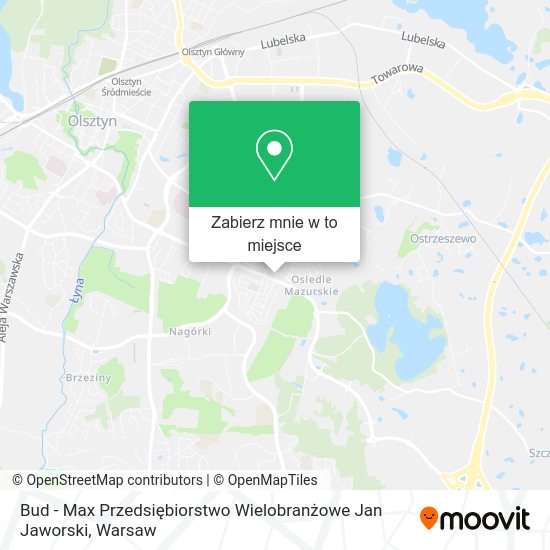 Mapa Bud - Max Przedsiębiorstwo Wielobranżowe Jan Jaworski