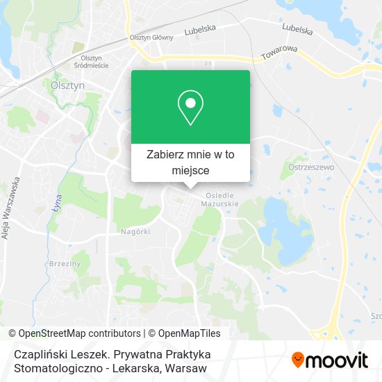 Mapa Czapliński Leszek. Prywatna Praktyka Stomatologiczno - Lekarska