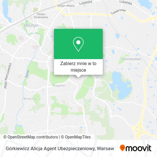 Mapa Górkiewicz Alicja Agent Ubezpieczeniowy