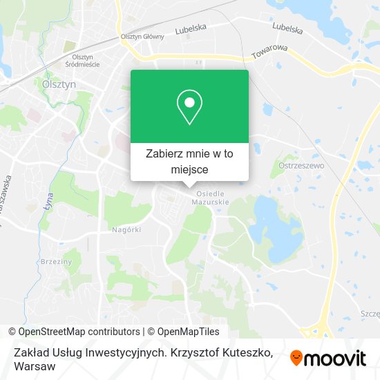 Mapa Zakład Usług Inwestycyjnych. Krzysztof Kuteszko