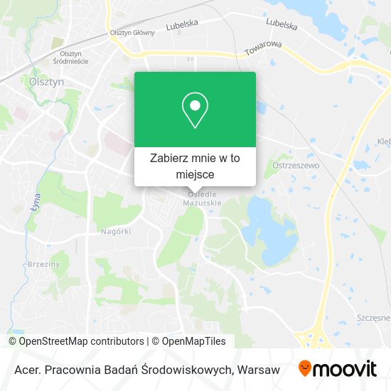 Mapa Acer. Pracownia Badań Środowiskowych