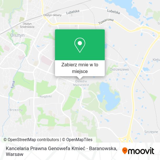 Mapa Kancelaria Prawna Genowefa Kmieć - Baranowska