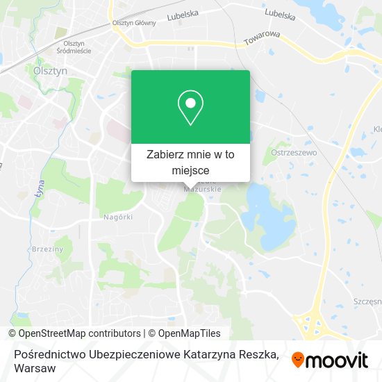 Mapa Pośrednictwo Ubezpieczeniowe Katarzyna Reszka