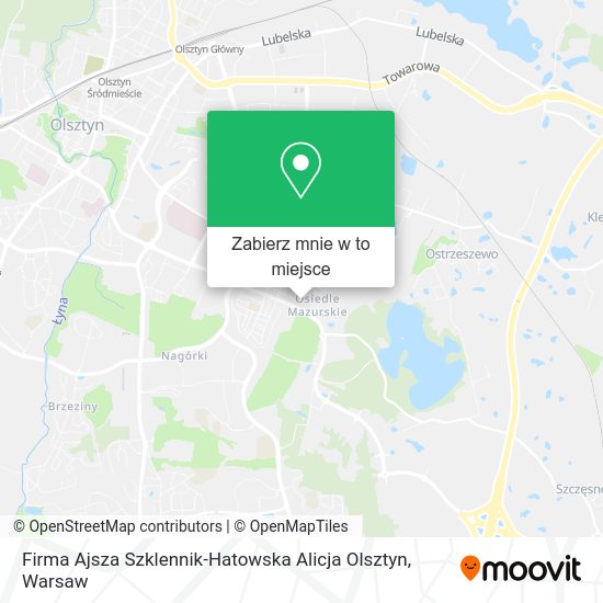 Mapa Firma Ajsza Szklennik-Hatowska Alicja Olsztyn