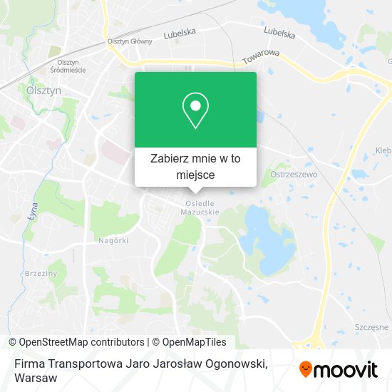 Mapa Firma Transportowa Jaro Jarosław Ogonowski