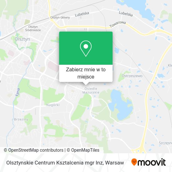 Mapa Olsztynskie Centrum Ksztalcenia mgr Inz