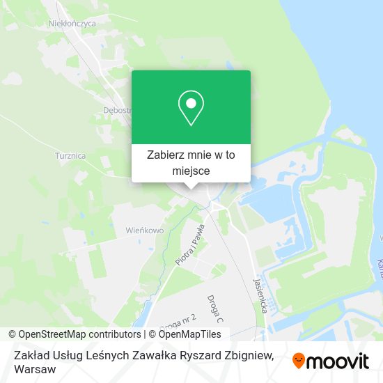 Mapa Zakład Usług Leśnych Zawałka Ryszard Zbigniew