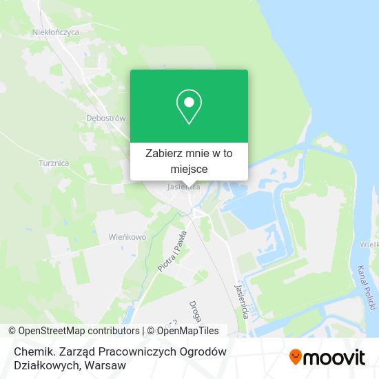 Mapa Chemik. Zarząd Pracowniczych Ogrodów Działkowych