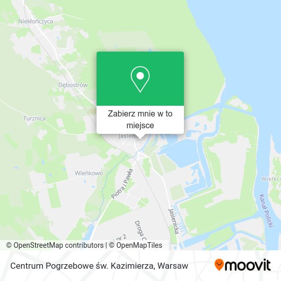 Mapa Centrum Pogrzebowe św. Kazimierza