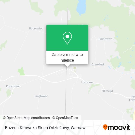 Mapa Bożena Kitowska Sklep Odzieżowy