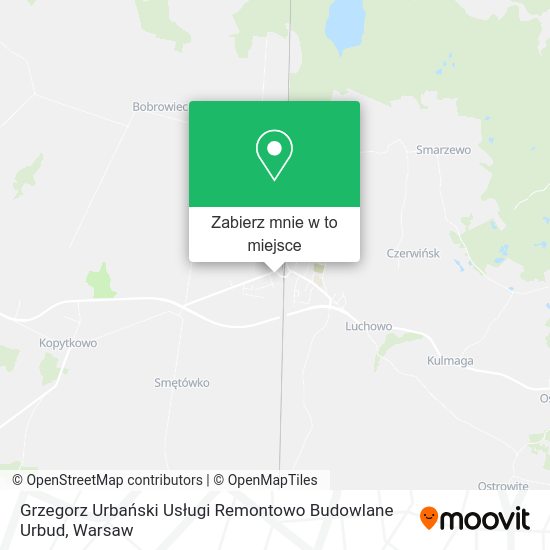 Mapa Grzegorz Urbański Usługi Remontowo Budowlane Urbud