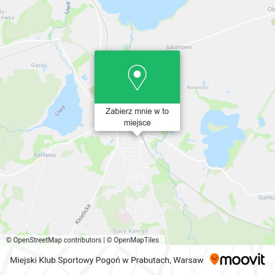 Mapa Miejski Klub Sportowy Pogoń w Prabutach