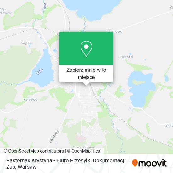 Mapa Pasternak Krystyna - Biuro Przesyłki Dokumentacji Zus