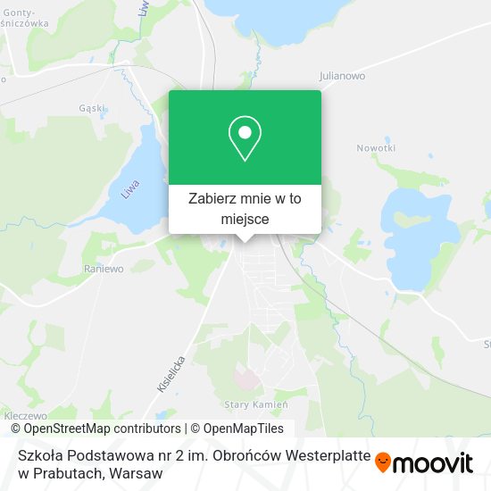 Mapa Szkoła Podstawowa nr 2 im. Obrońców Westerplatte w Prabutach