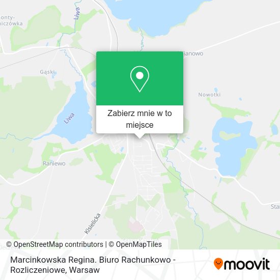 Mapa Marcinkowska Regina. Biuro Rachunkowo - Rozliczeniowe