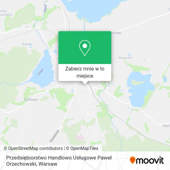 Mapa Przedsiębiorstwo Handlowo Usługowe Paweł Orzechowski