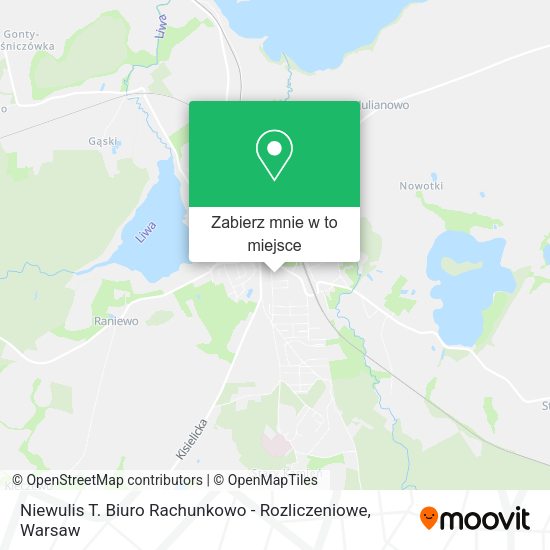 Mapa Niewulis T. Biuro Rachunkowo - Rozliczeniowe