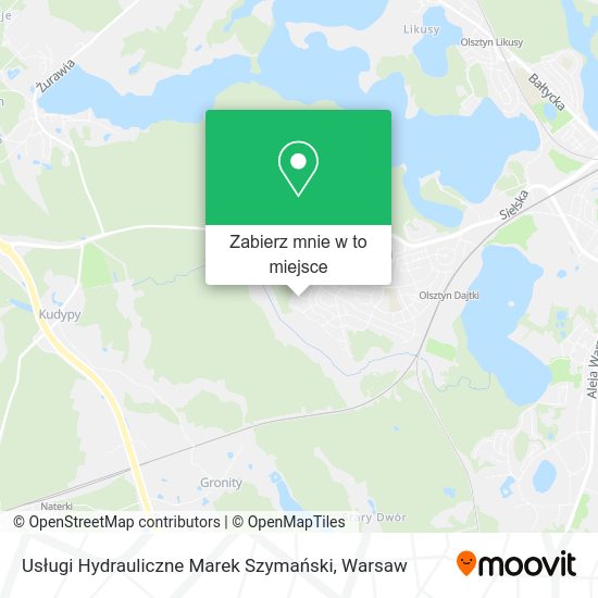 Mapa Usługi Hydrauliczne Marek Szymański