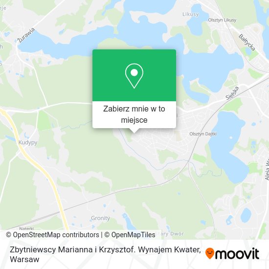 Mapa Zbytniewscy Marianna i Krzysztof. Wynajem Kwater