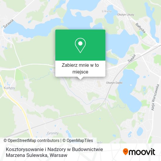 Mapa Kosztorysowanie i Nadzory w Budownictwie Marzena Sulewska