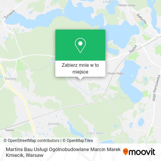 Mapa Martins Bau Usługi Ogólnobudowlane Marcin Marek Kmiecik