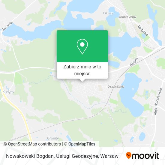 Mapa Nowakowski Bogdan. Usługi Geodezyjne