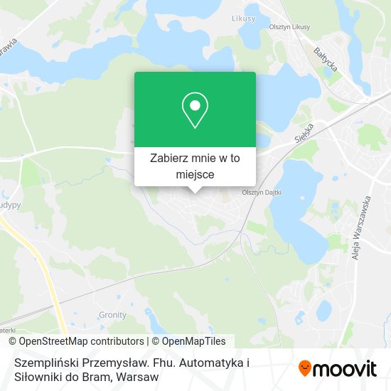 Mapa Szempliński Przemysław. Fhu. Automatyka i Siłowniki do Bram