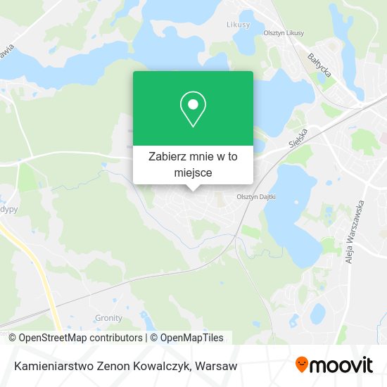 Mapa Kamieniarstwo Zenon Kowalczyk