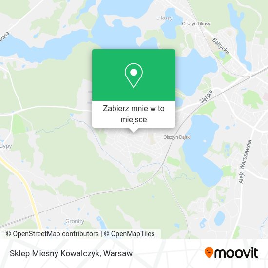 Mapa Sklep Miesny Kowalczyk