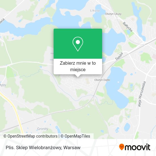 Mapa Plis. Sklep Wielobranżowy