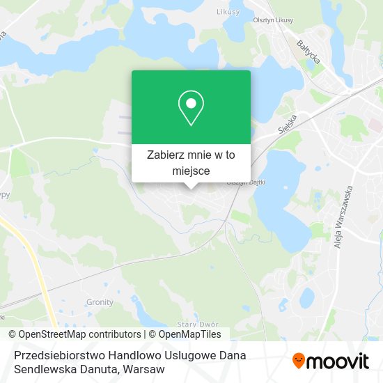 Mapa Przedsiebiorstwo Handlowo Uslugowe Dana Sendlewska Danuta