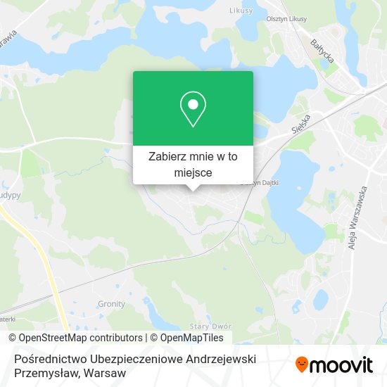 Mapa Pośrednictwo Ubezpieczeniowe Andrzejewski Przemysław