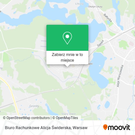 Mapa Biuro Rachunkowe Alicja Świderska