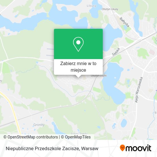 Mapa Niepubliczne Przedszkole Zacisze