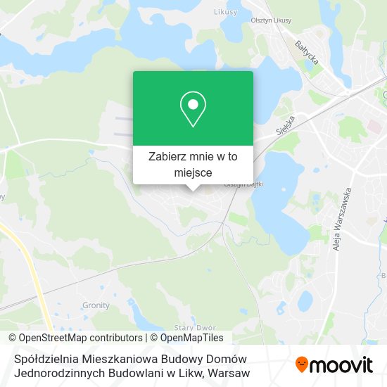 Mapa Spółdzielnia Mieszkaniowa Budowy Domów Jednorodzinnych Budowlani w Likw