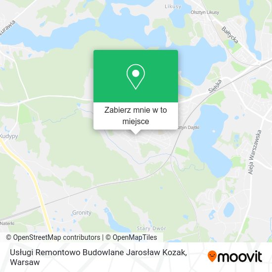 Mapa Usługi Remontowo Budowlane Jarosław Kozak